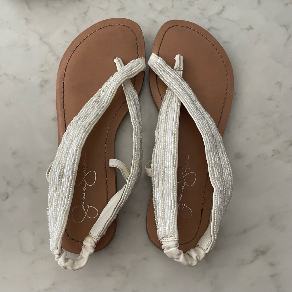 Beaded Jessica Simpson Sandals - SIZE 7 - EUC
